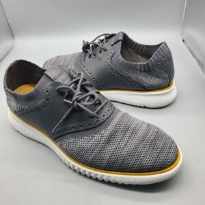 Cole Haan Stitchlite Grand Shoes Gray Mens Size 9 Wingtip Oxford Knit C25308